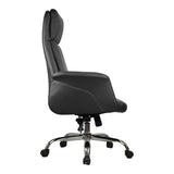 Scaun de birou managerial Derjio, piele PU, 68x66x115 cm - Negru