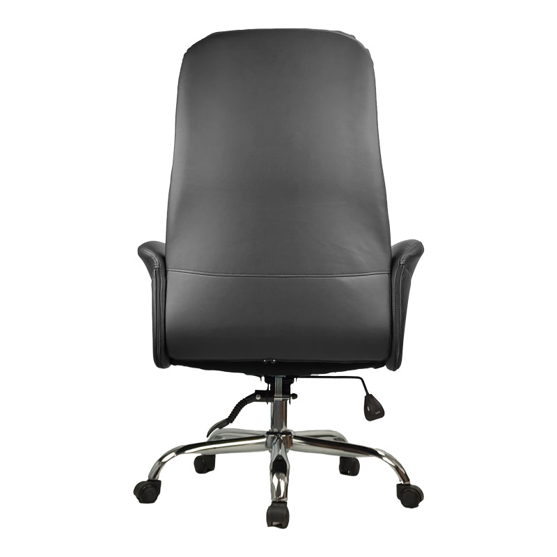 Scaun de birou managerial Derjio, piele PU, 68x66x115 cm - Negru