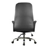 Scaun de birou managerial Derjio, piele PU, 68x66x115 cm - Negru