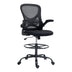 Scaun de birou manager Derzio din plasa, neagra, 62x53x131 cm