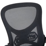 Scaun de birou manager Derzio din plasa, neagra, 62x53x131 cm