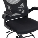 Scaun de birou manager Derzio din plasa, neagra, 62x53x131 cm