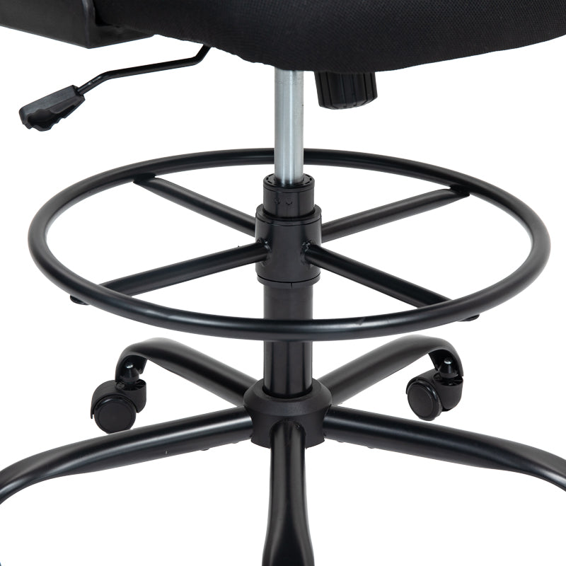 Scaun de birou manager Derzio din plasa, neagra, 62x53x131 cm