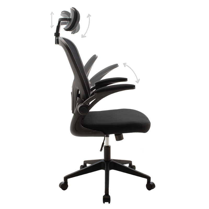 Scaun de birou Manager Ergoline cu plasa, neagra, 65x62 cm, detaliu produs