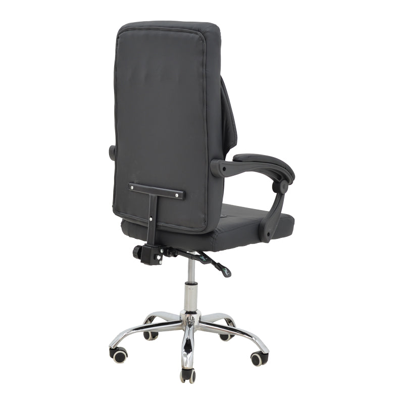 Scaun de birou manager Glorin negru pu, 60x68x128 cm, imagine suplimentara