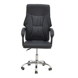 Scaun de birou manager Glorin negru pu, 60x68x128 cm