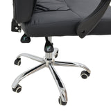 Scaun de birou manager Glorin negru pu, 60x68x128 cm
