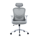 Scaun de birou manager Ignatius mesh, Gri - Negru, 110-120x65x45 cm - Gri