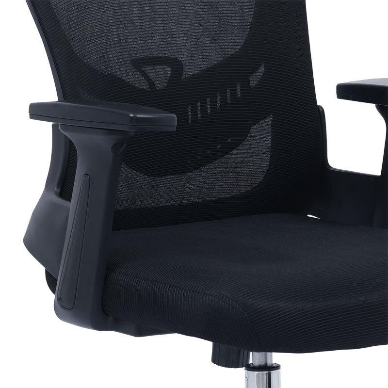 Scaun de birou manager Ignatius mesh, Gri - Negru, 110-120x65x45 cm - Negru