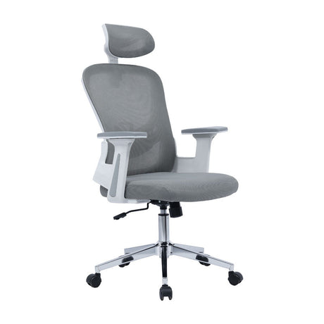 Scaun de birou manager Ignatius mesh, Gri - Negru, 110-120x65x45 cm