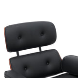 Scaun de birou manager Kobane baza neagra pu-crom, 84x75x114 cm