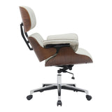 Scaun de birou manager Kobane bej baza pu-crom, 84x75x114 cm