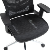 Scaun de birou manager Mergi plasa, neagra, 62x63x120 cm