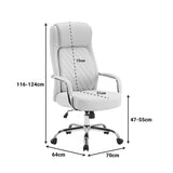 Scaun de birou Manager Rianda, bej, 70x6x116-124 cm