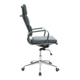 Scaun de birou manager Tokyo cu antica Gri pu, 55x63x118 cm