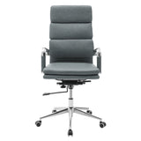 Scaun de birou manager Tokyo cu antica Gri pu, 55x63x118 cm