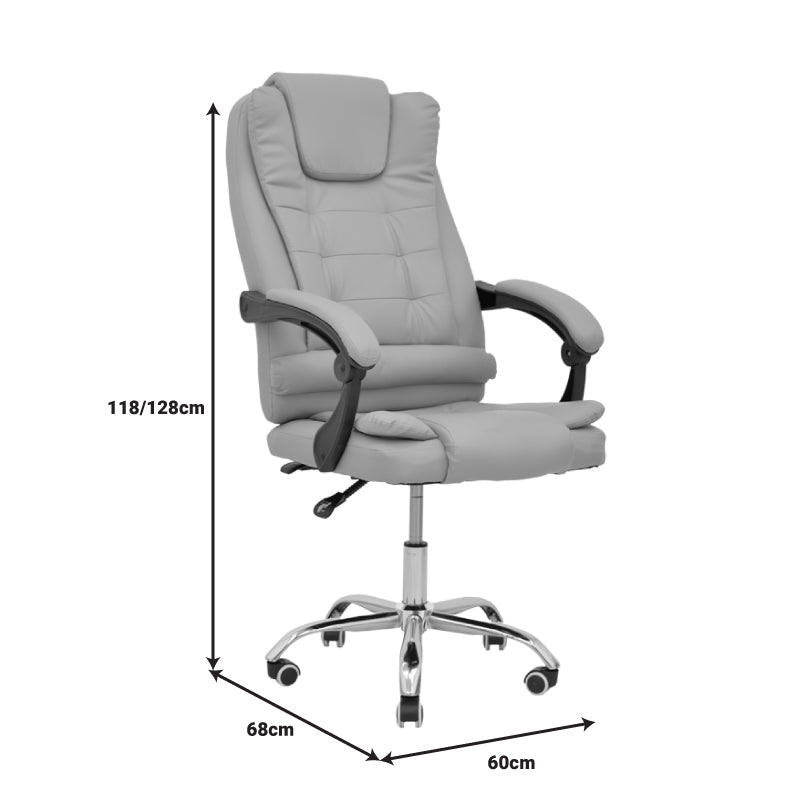 Scaun de birou Manager Toronsi, Bej - Negru, 60x68x128 cm - Bej