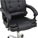 Scaun de birou Manager Toronsi, Bej - Negru, 60x68x128 cm - Negru