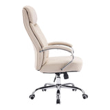 Scaun de birou managerial Venza, piele PU, 70x65x124 cm - Bej