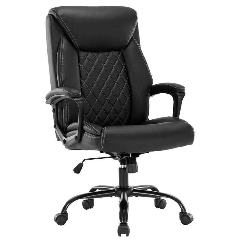 Scaun de birou manager Victory piele ecologica, negru - maro, 65x73x118 cm - Scaun de birou manager Victory piele ecologica, negru - maro, 65x73x118 cm