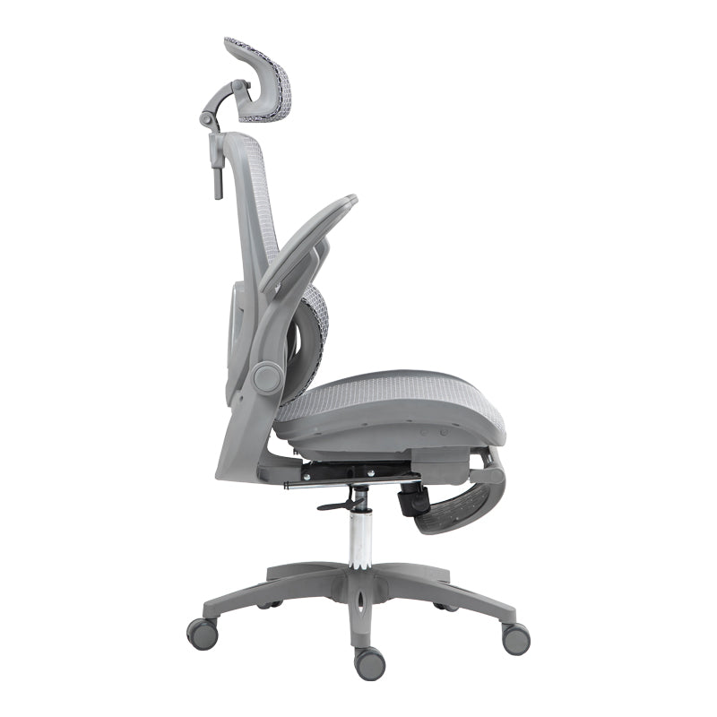 Scaun de birou manager Zenyk plasa, Alb, 63x70x126 cm