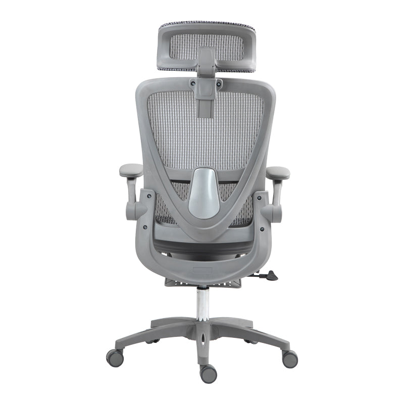 Scaun de birou manager Zenyk plasa, Alb, 63x70x126 cm, foto produs 7