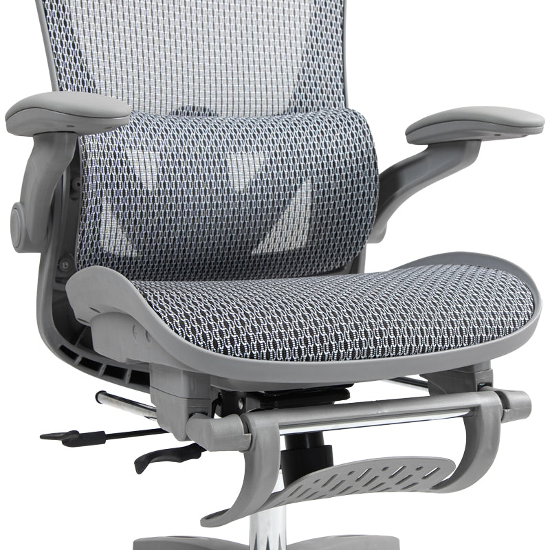 Scaun de birou manager Zenyk plasa, Alb, 63x70x126 cm, foto produs 10