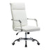 Scaun de birou managerial cu funcție ajustabilă Mavel, Albă, 55x62x100-110 cm