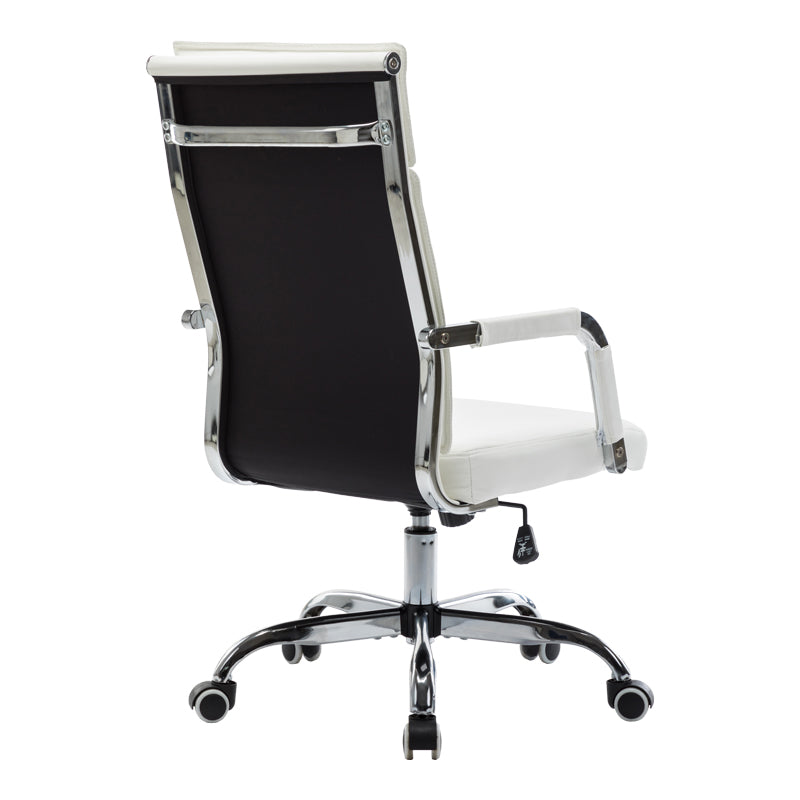 Scaun de birou managerial cu funcție ajustabilă Mavel, Albă, 55x62x100-110 cm