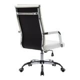 Scaun de birou managerial cu funcție ajustabilă Mavel, Albă, 55x62x100-110 cm