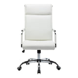 Scaun de birou managerial cu funcție ajustabilă Mavel, Albă, 55x62x100-110 cm