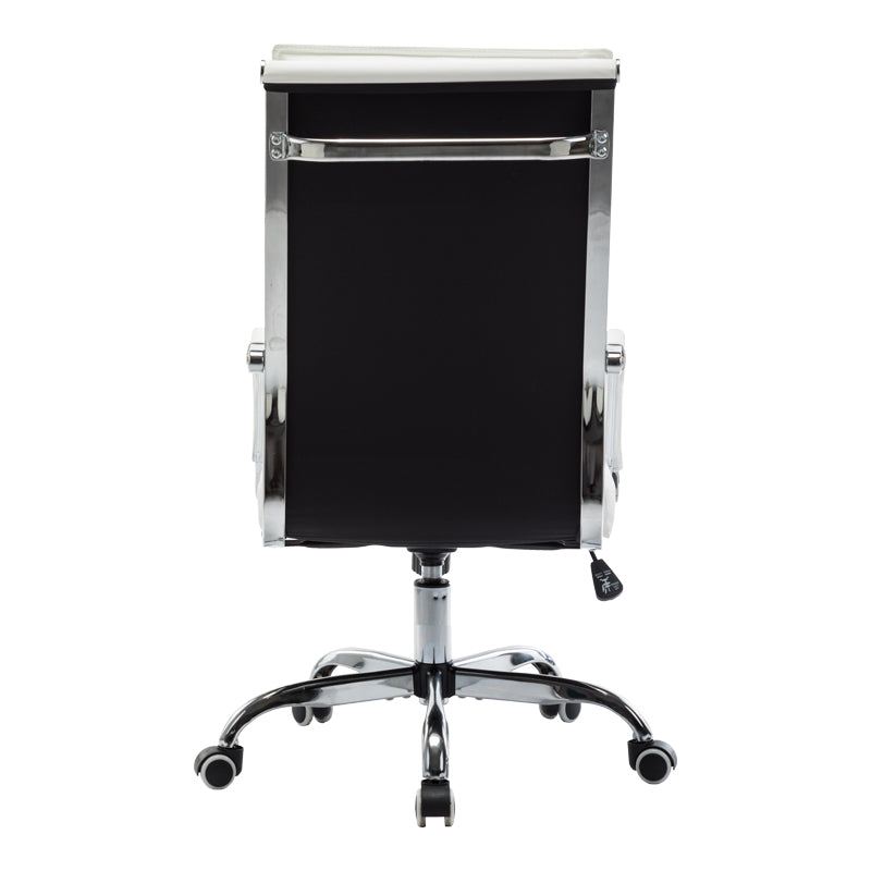 Scaun de birou managerial cu funcție ajustabilă Mavel, Albă, 55x62x100-110 cm