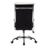 Scaun de birou managerial cu funcție ajustabilă Mavel, Albă, 55x62x100-110 cm