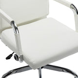 Scaun de birou managerial cu funcție ajustabilă Mavel, Albă, 55x62x100-110 cm