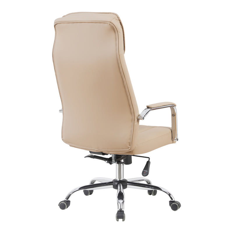 Scaun de birou managerial Morales, piele PU, 60x70x124 cm - Bej