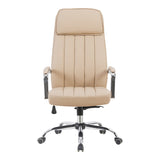 Scaun de birou managerial Morales, piele PU, 60x70x124 cm - Bej