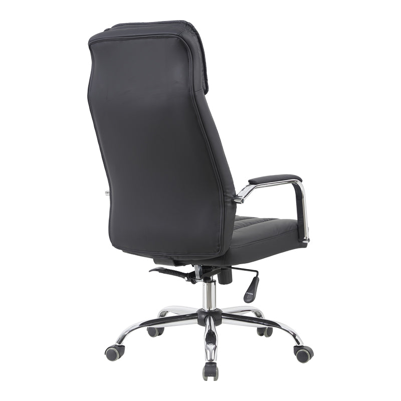 Scaun de birou managerial Morales, piele PU, 60x70x124 cm - Negru