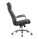 Scaun de birou managerial Morales, piele PU, 60x70x124 cm - Negru
