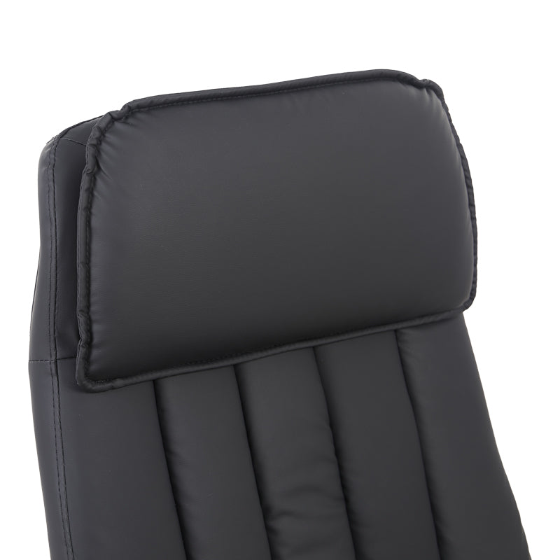 Scaun de birou managerial Morales, piele PU, 60x70x124 cm - Negru