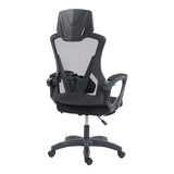 Scaun de birou managerial Meton, 48x60x128 cm - Negru