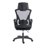 Scaun de birou managerial Meton, 48x60x128 cm - Negru