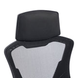 Scaun de birou managerial Meton, 48x60x128 cm - Negru