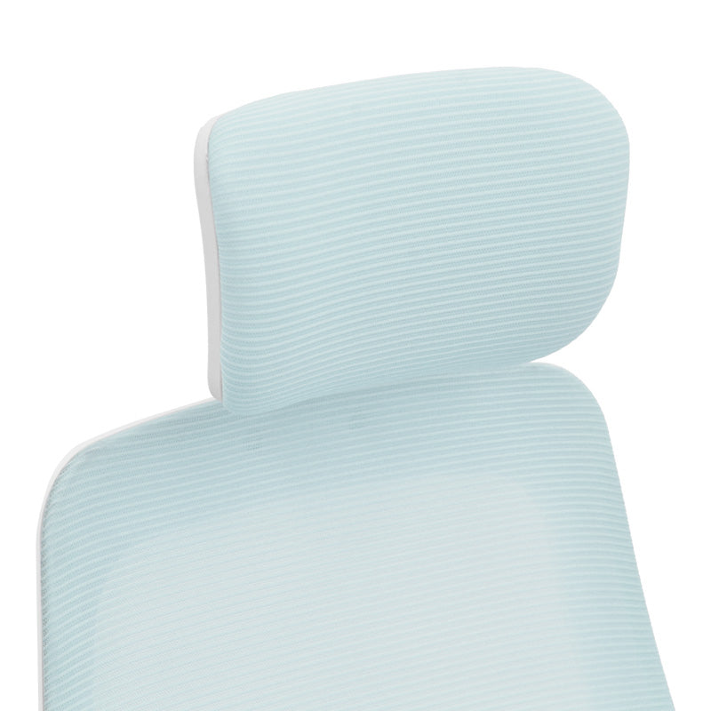 Scaun de birou Peja, mesh, 58x60x117 cm - Albastru-Alb