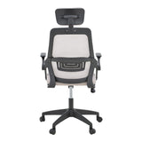 Scaun de birou Peja, mesh, 58x60x117 cm - Gri-Bej-Negru