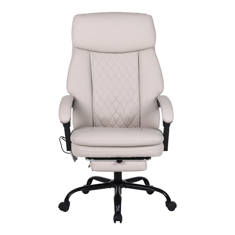 Scaun de birou pentru director cu masaj Sedici, Bej, 72x63x115-123 cm, perspectiva suplimentara