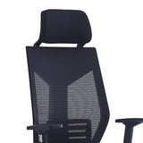 Scaun de birou pentru manager Commend, neagra, 50x50x114-124 cm