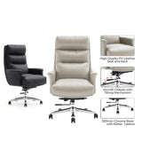 Scaun de birou pentru manager Nagal, neagra, 71x73x117-123 cm