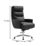 Scaun de birou pentru manager Nagal, neagra, 71x73x117-123 cm