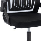 Scaun de birou Plymot, 48x58x112-122 cm - Negru