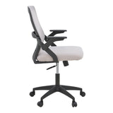 Scaun de birou Reji, mesh, 58x60x99 cm - Gri-Bej-Negru